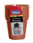 Whitefurze 7pc 4"/100mm Plant Pots
